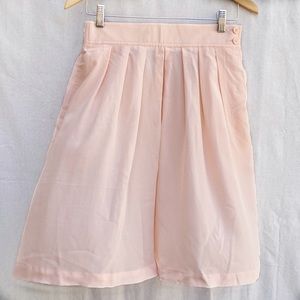 VINTAGE Women's Flowy Silk Shorts Pink Blush XS-M